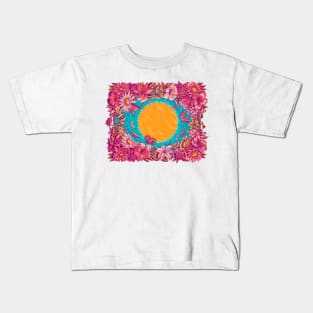 sunset in a lake Kids T-Shirt